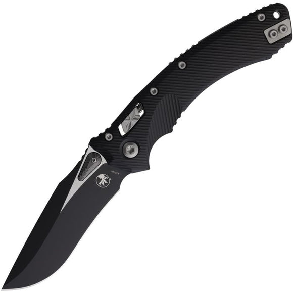 MICROTECH MCT16383 AMPHIBIAN RAM LOCK M390MK STEEL BLACK ALUMINIUM HANDLE FOLDING KNIFE