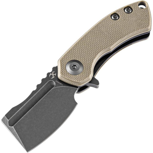 KANSEPT KNIVES KT3030A2 MINI KORVID LINERLOCK 154CM TAN G10 FOLDING KNIFE.