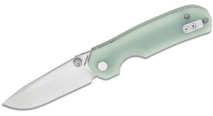 VOSTEED VOSA1403 A1403 CHIPMUNK LINERLOCK 14C28N STEEL JADE G10 HANDLE FOLDING KNIFE.