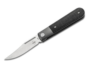 BOKER PLUS 01BO932 MODERN BARLOW  NITRO V STEEL MICARTA HANDLE FOLDING KNIFE.