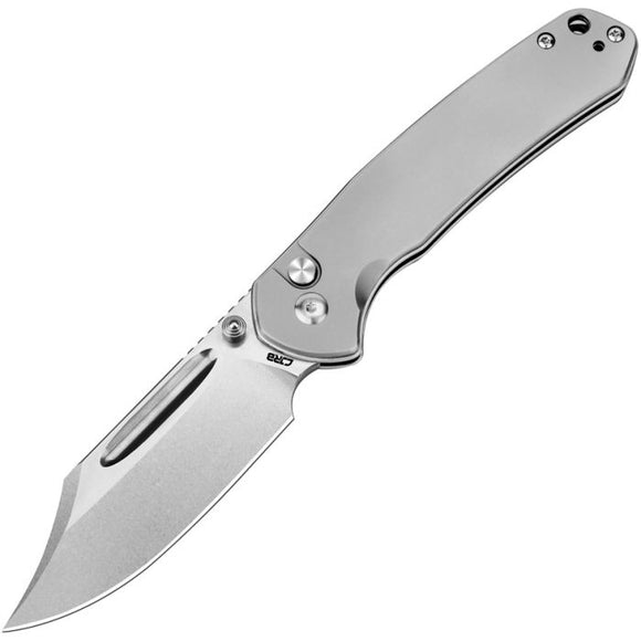 CJRB J1942TI BOWIE PYRITE PUSHLOCK AR-RPM9 STEEL TI HANDLE FOLDING KNIFE.