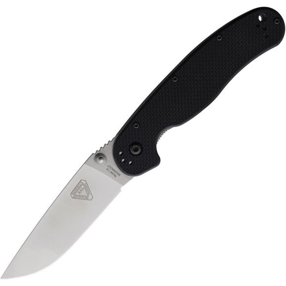 ONTARIO 8880 RAT 1.5 LINERLOCK CPM MAGNACUT BLACK G10 HANDLE FOLDING KNIFE.