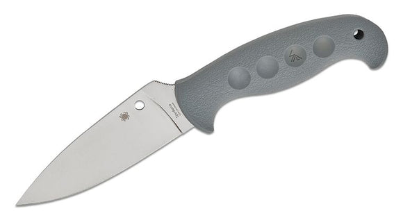 SPYDERCO FB05PGY SP TEMPERANCE FRAY FRN CRUWEAR STEEL PLAIN EDGE FIXED BLADE KNIFE W/SHEATH. SPRINT RUN