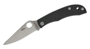 SPYDERCO C137GBKP HONEYBEE MICRO SIZE BLACK G10 HANDLE 12C27 SANDVIK STEEL SLIPJOINT FOLDING KNIFE.