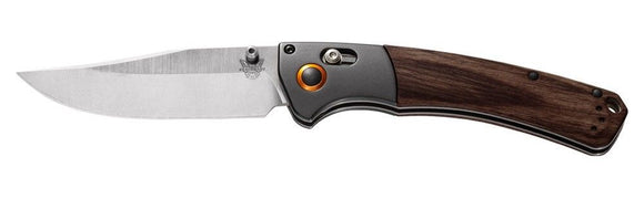 BENCHMADE 15080 - 2 HUNT SERIES FOLDER 15080 - 2 – CPM® S30V® CLIP POINT BLADE, STABILIZED WOOD HANDLE, AXIS LOCK, MADE IN USA - S&R KNIVES INC