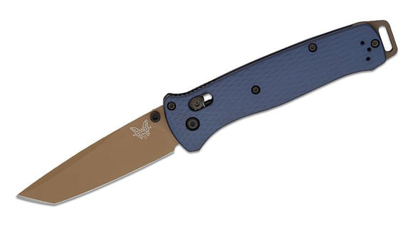 BENCHMADE 537FE - 02 BAILOUT AXIS TANTO CPM - M4 STEEL CRATER BLUE FOLDING KNIFE. - S&R KNIVES INC