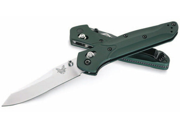 BENCHMADE 940 OSBORNE – CPM® S30V® SATIN BLADE, GREEN ANODIZED ALUMINUM HANDLE, AXIS LOCK, MADE IN USA - S&R KNIVES INC