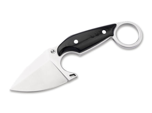 BOKER 02BM0001 ENKI 440B STEEL MICARTA HANDLE FIXED BLADE KNIFE W/SHEATH - S&R KNIVES INC