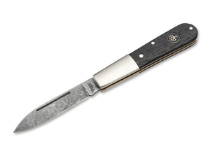 BOKER 100503 BARLOW SLIPJOINT C75 STEEL GERMAN BOG OAK WOOD HANDLE FOLDING KNIFE - S&R KNIVES INC