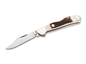 BOKER 110872 TS 2.0 MINI COPPER LOCK STAG D2 STEEL BACKLOCK FOLDING KNIFE. - S&R KNIVES INC