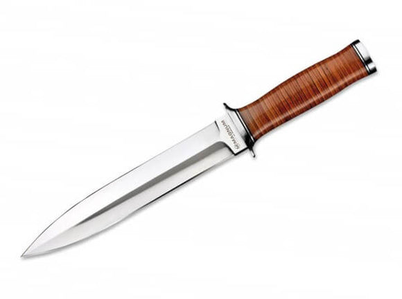 BOKER PLUS 02LG141 MAGNUM CLASSIC DAGGER 440A STEEL FIXED BLADE KNIFE W/SHEATH. - S&R KNIVES INC
