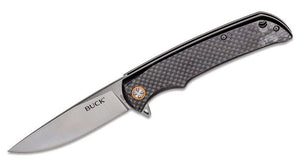 BUCK 0259CFS HAXBY CF HANDLE 7CR17MOV STEEL DROP POINT FOLDING KNIFE. - S&R KNIVES INC