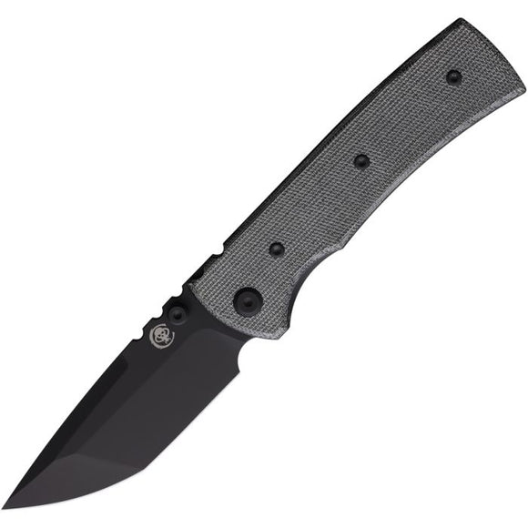 CHAVES KNIVES CHAV14233 REDENCION 22 LINERLOCK BLACK MICARTA ELMAX STEEL TANTO FOLDING KNIFE. - S&R KNIVES INC