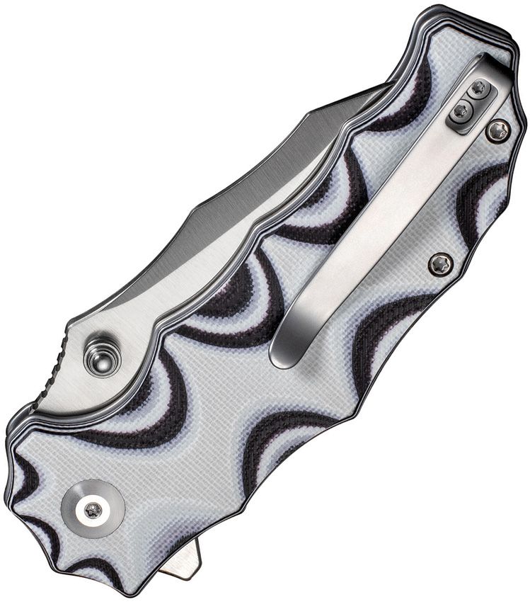 CIVIVI C24028-3 NATTERJACK PUSH LOCK BLACK/WHITE G10 HANDLE 14C28N STEEL FOLDING KNIFE.