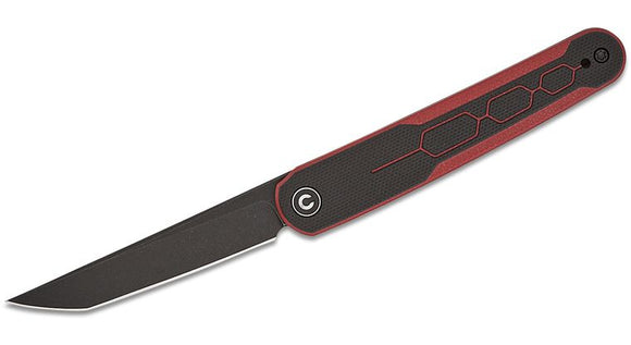 CIVIVI CIVC230151 KWAIQ LINERLOCK BURGUNDY G10 HANDLE TANTO POINT NITRO V STEEL FOLDING KNIFE. - S&R KNIVES INC