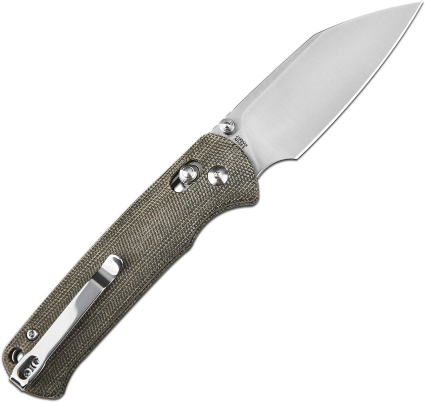 CJRB HECTARE CROSSBAR LOCK J1935AKODG – SANDBLAST AR-SFII WHARNCLIFFE BLADE – OD GREEN CANVAS MICARTA HANDLE – MADE IN CHINA