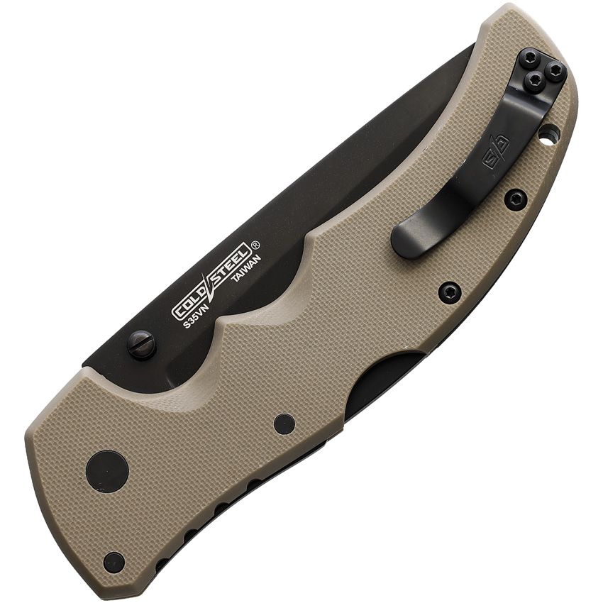 COLD STEEL RECON 1 TANTO 27BTDEBK – BLACK DLC S35VN BLADE – FDE G10 HANDLE – MADE IN TAIWAN