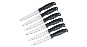 COLD STEEL 59KSS6Z SIX STEAK KNIFE SET 4116 STAINLESS FIXED BLADE STEAK KNIVES. - S&R KNIVES INC