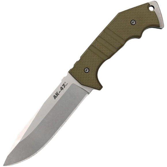 COLD STEEL CS14AKA AK - 47 OD GREEN G10 HANDLE CPM - 3V STEEL FIXED BLADE KNIFE W/SHEATH. - S&R KNIVES INC