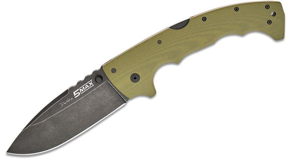 COLD STEEL CSFL50MAX 5 MAX CPM - S35VN GREEN G10 HANDLE DEMKO TRI - AD LOCK FOLDING KNIFE. - S&R KNIVES INC