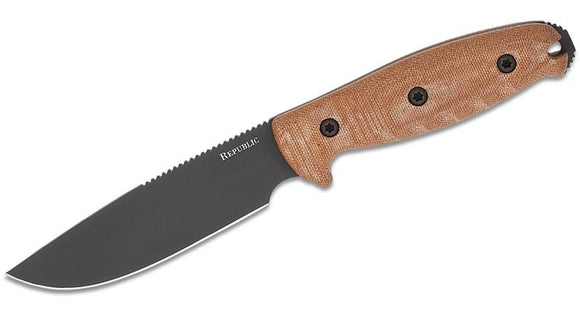 COLD STEEL CSFX50FLD REPUBLIC BUSHCRAFT S35VN STEEL NATURAL MICARTA HANDLE FIXED BLADE KNIFE W/SHEATH. - S&R KNIVES INC