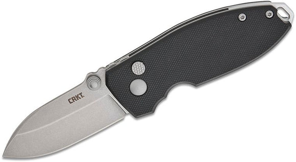 CRKT 2474 SQUID PUSH LOCK D2 STEEL BLACK G10 HANDLE IKBS FOLDING KNIFE. - S&R KNIVES INC