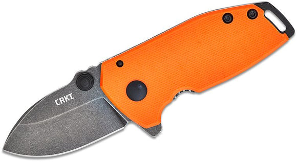CRKT 2486 SQUID COMPACT ORANGE G10 HANDLE D2 STEEL ASSISTED FOLDING KNIFE. - S&R KNIVES INC