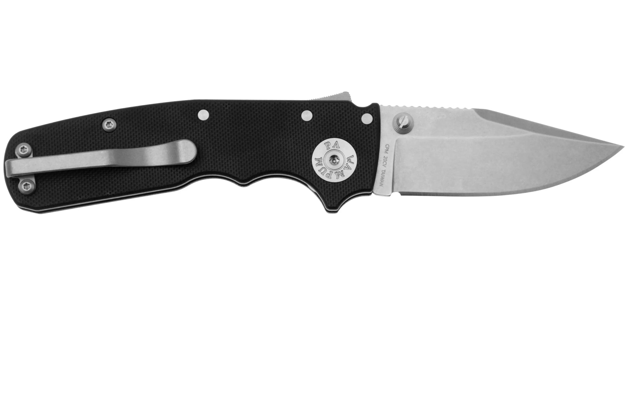DEMKO DEM09693 SHARK CUB CPM-20CV BLACK G10 HANDLE SLICER SHARK BLADE FOLDING KNIFE.