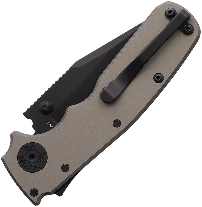 DEMKO SHARK CUB DEM19230 SHARK-LOCK – STEALTH ALUMINUM BLACK DLC CPM-20CV BLADE, SLICER PROFILE - MADE IN TAIWAN
