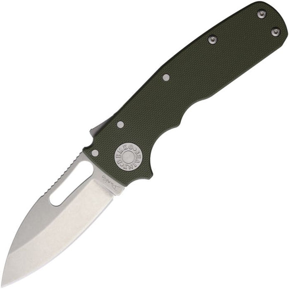 DEMKO SHARK CUB DEM19233 SHARK - LOCK – OD GREEN CPM - 20CV STONEWASH BLADE, G10 HANDLE EDC - MADE IN TAIWAN - SRK KNIVES AND SPORTS INC