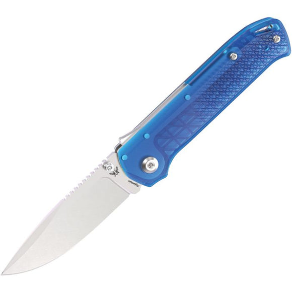 FLYTANIUM ARCADE LITE SHARK - LOCK FLY1395BS – OCEAN BLUE AUS - 10A STONEWASH BLADE, POLYCARBONATE HANDLE EDC - MADE IN TAIWAN - SRK KNIVES AND SPORTS INC