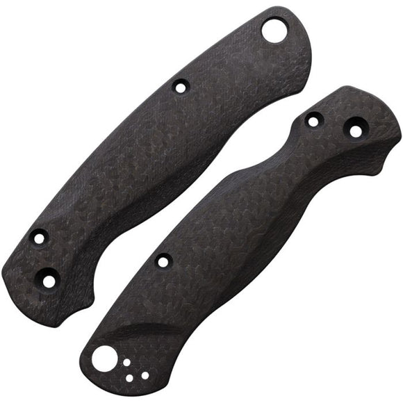 FLYTANIUM FLY804 SPYDERCO PARAMILITARY 2 PM2 WEAVE CF SCALES - S&R KNIVES INC
