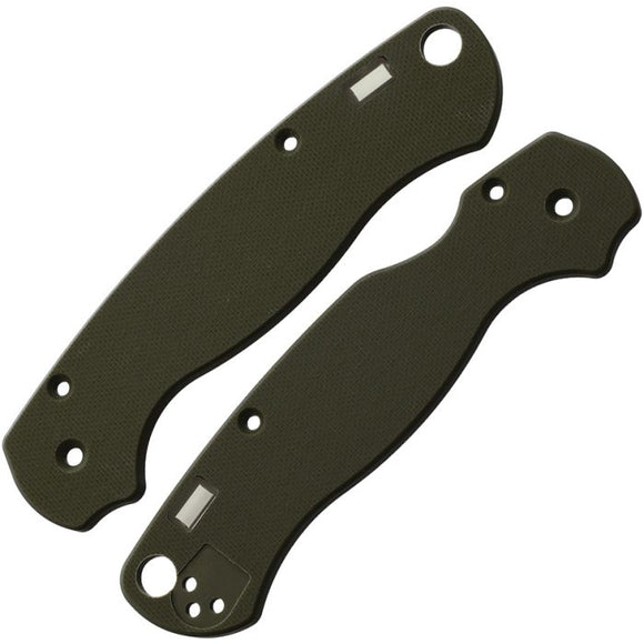 GLOW RHINO GLRKSP2ODG OD GREEN G10 SCALES FOR SPYDERCO PARA 2 KNIFE. - S&R KNIVES INC