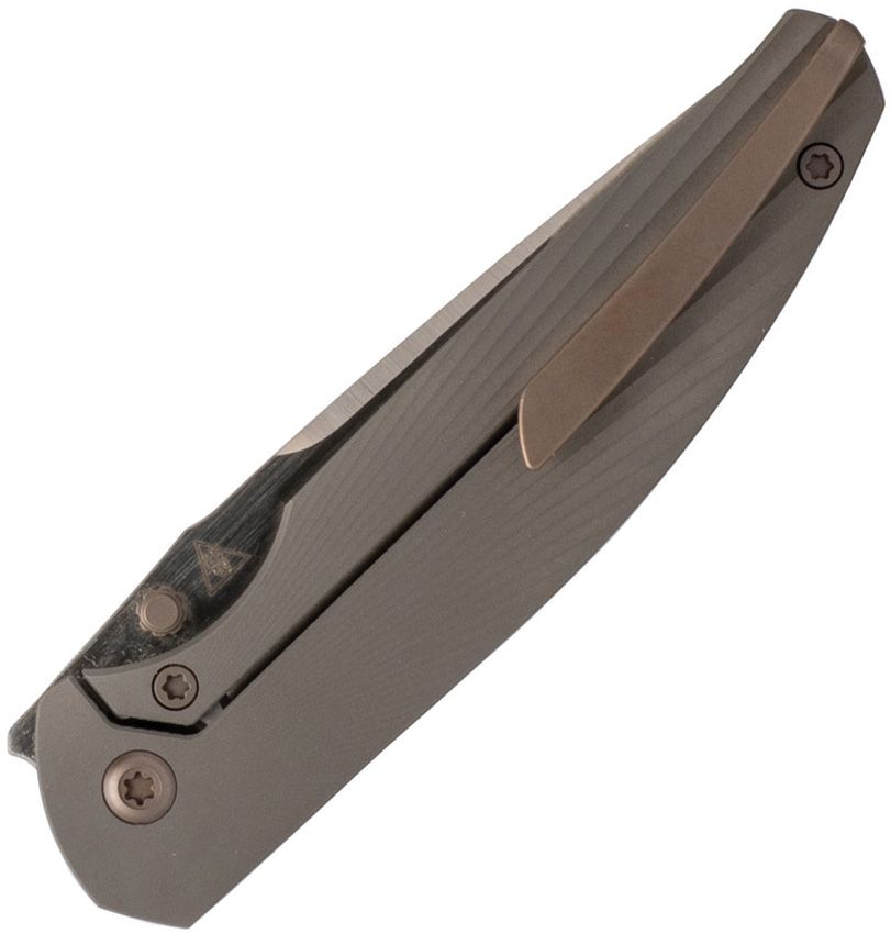 JACK WOLF KNIVES TANGO FRAMELOCK JW54323 – SATIN S90V DROP POINT BLADE – SUNBURST TITANIUM HANDLE – MADE IN CHINA