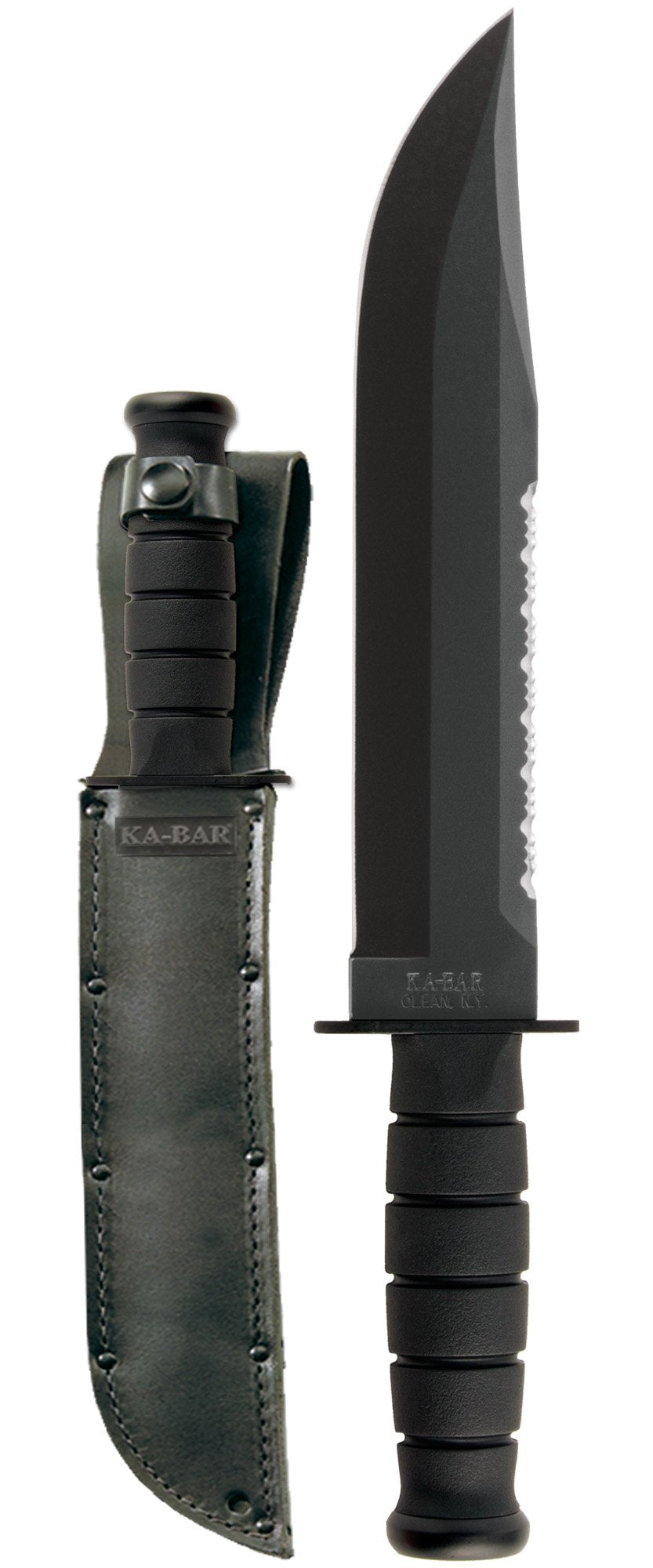 KABAR 2211 BIG BROTHER KRATON HANDLE FIXED BLADE KNIFE WITH SHEATH.