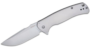 KERSHAW 1416 SCOUR ASSISTED BEAD BLASTED 8CR13MOV STEEL DROP POINT FOLDING KNIFE. - SRK KNIVES AND SPORTS INC