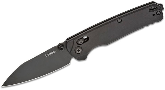 KERSHAW 6105BLK BEL AIR ALUMINUM HANDLE CPM - MAGNACUT STEEL DURALOCK REVERSE TANTO FOLDING KNIFE. - S&R KNIVES INC