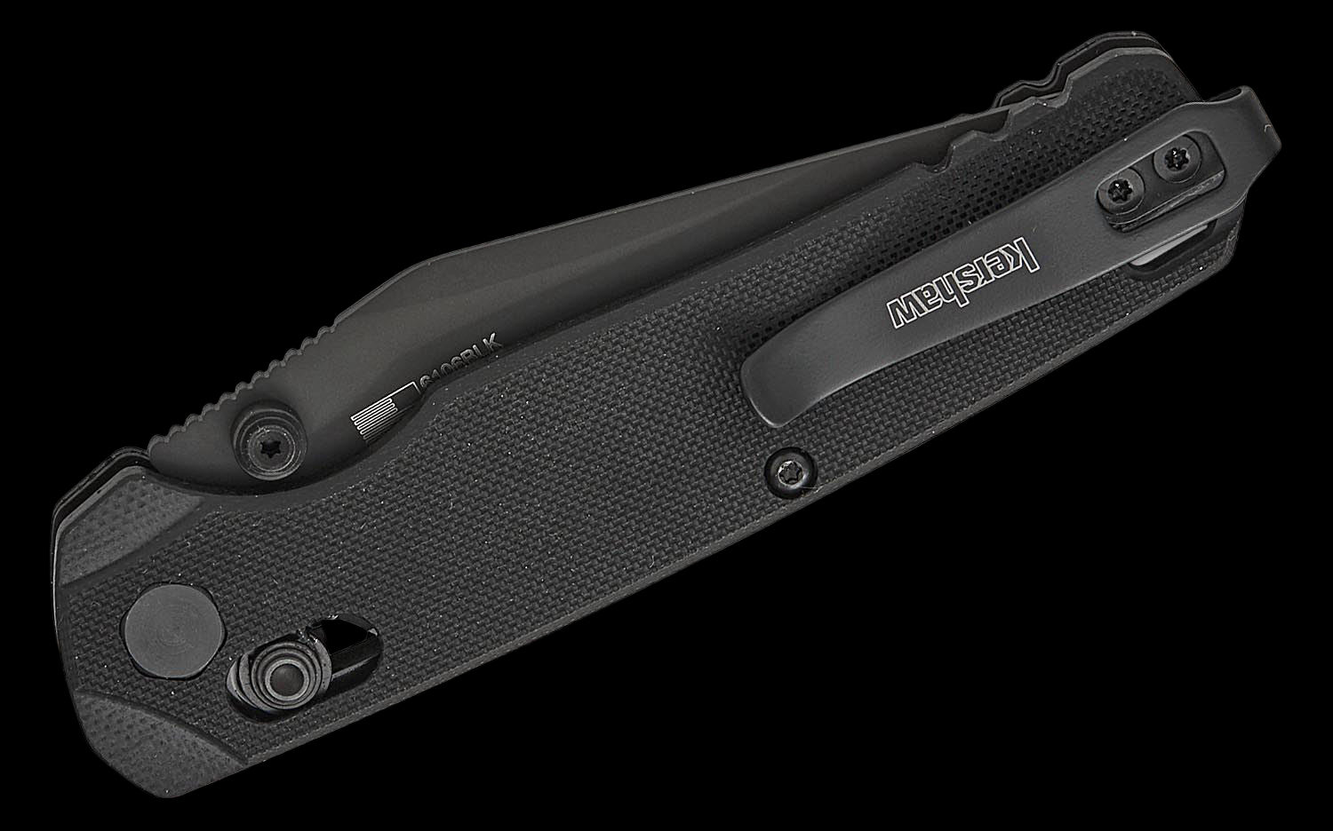 KERSHAW BEL AIR CLIP POINT 6106BLK – BLACK PVD CPM-MAGNACUT BLADE – BLACK G10 HANDLE – DURALOCK – MADE IN USA