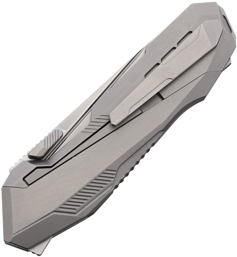 KETUO KNIVES KETM019  MECHAX INTEGRAL INTERLOCKING M390 STEEL GRAY TI TANTO FOLDING KNIFE.