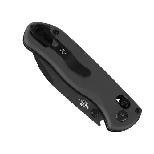 KIZER KI25067 (V3619.2KD2) DROP BEAR 2 GRAY ALUMINIUM HANDLE NITRO V STEEL CLIP POINT FOLDING KNIFE. - SRK KNIVES AND SPORTS INC