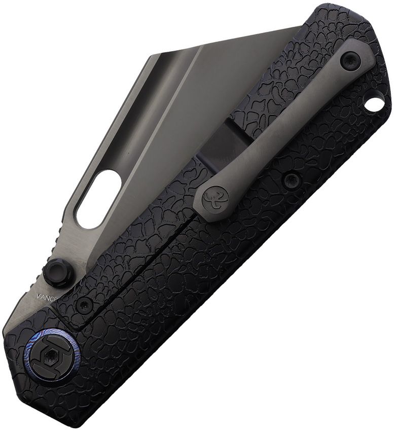 KUNWU KNIVES KUNK711TR2TM COCHISE FRAMELOCK TIMASCUS INLAY DLC COATED