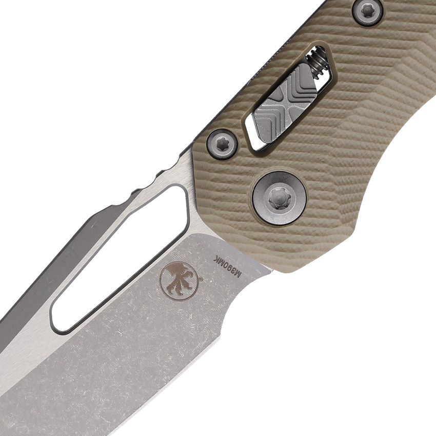 MICROTECH MCT21010APFLGTT 16699 MSI RAM LOCK FLUTED TAN G10 HANDLE M390MK STEEL FOLDING KNIFE.