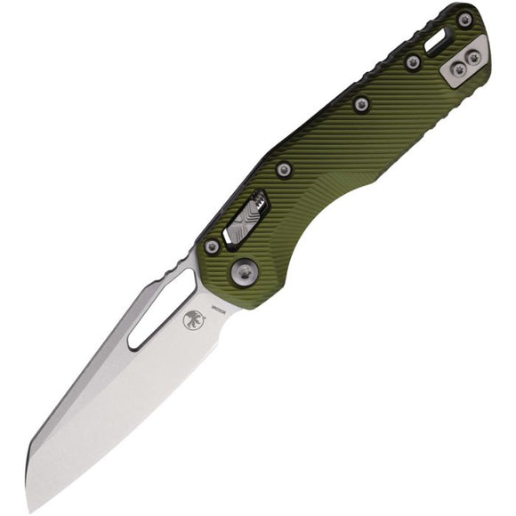 MICROTECH MCT21010FLOD MSI M390MK STEEL OD FLUTED ALUMINIUM HANDLE FOLDING KNIFE. - S&R KNIVES INC