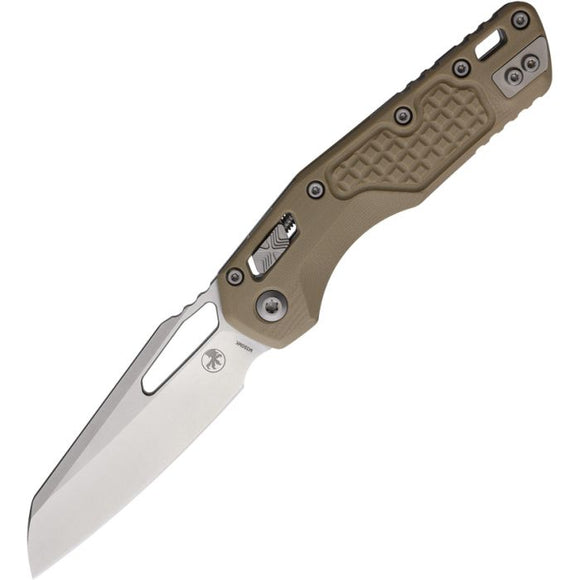 MICROTECH MCT21010FRGTTA 15795 MSI M390MK STEEL TAN FRAG G10 HANDLE FOLDING KNIFE. - S&R KNIVES INC
