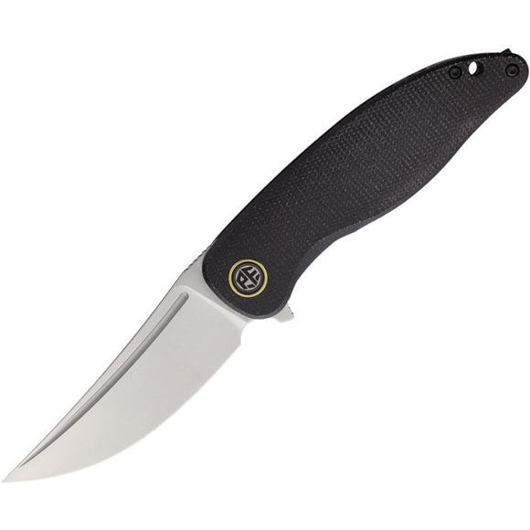 PETRIFIED FISH PFKP06DMS PFP06DMS SIMUM K100 STEEL CANVAS MICARTA LINERLOCK FOLDING KNIFE. - SRK KNIVES AND SPORTS INC