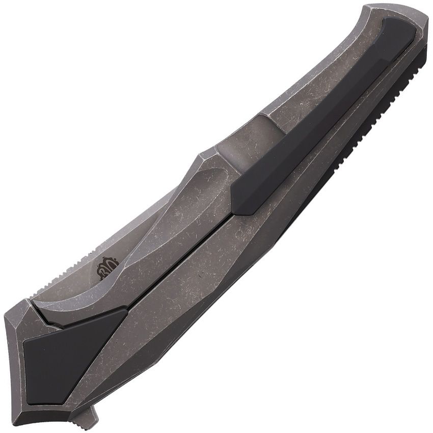 POIKILO BLADE PKBRHINO1 RHINO FRAMELOCK STONEWASH TI HANDLE M398 STEEL FOLDING KNIFE.