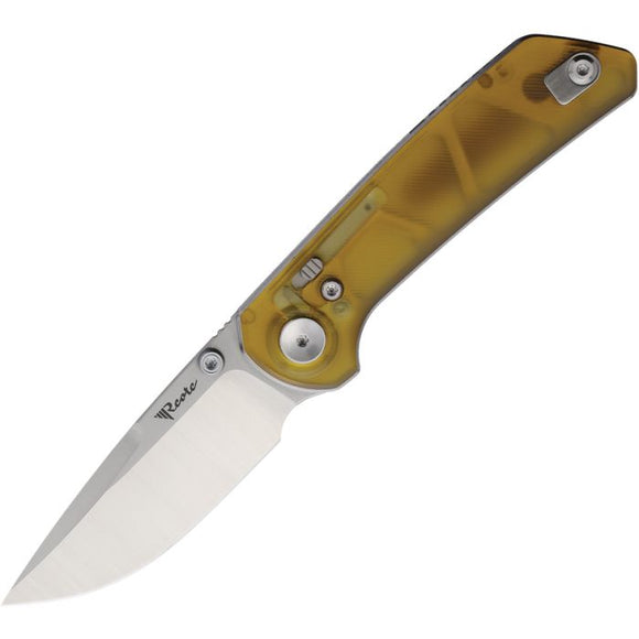 REATE KNIVES REA177 PL - XL PIVOT LOCK ULTEM HANDLE STONEWASH NITRO V STEEL FOLDING KNIFE. - SRK KNIVES AND SPORTS INC