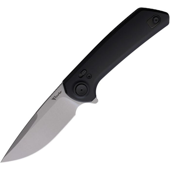 REATE KNIVES REAPLXFA2 PL - XF PIVOT LOCK STONEWASH NITRO V STEEL BLACK ALUMINIUM FOLDING KNIFE. - SRK KNIVES AND SPORTS INC
