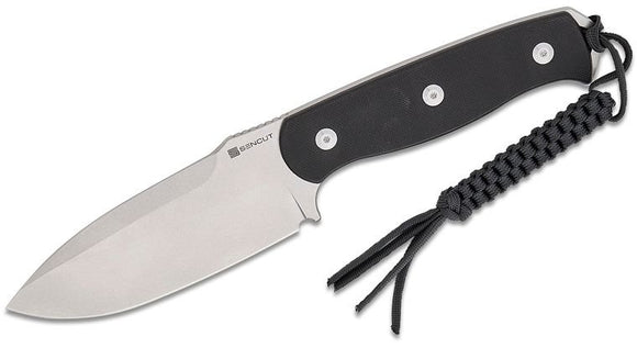 SENCUT S240361 TOXODON 9CR18MOV STEEL BLACK G10 HANDLE FIXED BLADE KNIFE W/SHEATH. - SRK KNIVES AND SPORTS INC