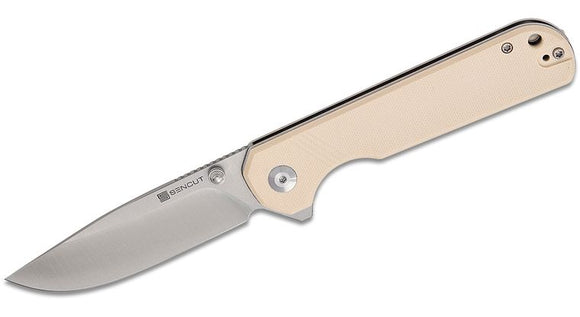 SENCUT S240951 AETHERIS 9CR18MOV STEEL IVORY G10 HANDLE SATIN CLIP POINT FOLDING KNIFE. - SRK KNIVES AND SPORTS INC